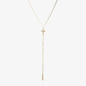 Lana Petite Cross Bar Lariat Necklace